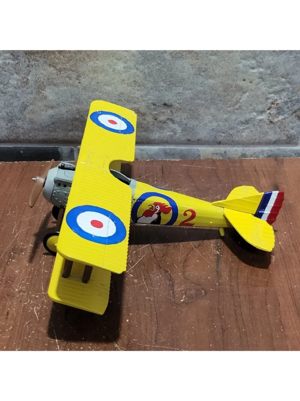 Assembled Airplane Model Kit Spad S VII Biplane Model Kit Rooster Emblem